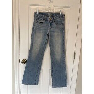 American Eagle Favorite Boyfriend Jeans Low Rise Stretch Size 6 Distressed Y2K